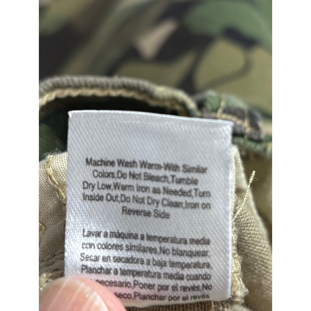 Venus Green Camo Cropped Stretch Cotton Blend Denim 10 Grunge Streetwear - Picture 6 of 9